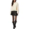 We The Free Womens Asymmetric Faux Leather Mini Skirt In Black