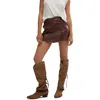 We The Free Womens Asymmetric Faux Leather Mini Skirt In Multi