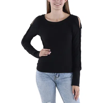 We The Free Womens Braided Cut-out Pullover Top In Black