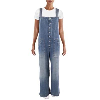 We The Free Womens Faded Denim Overall Jeans