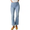 We The Free Womens Pull On Cropped Straight Leg Jeans In Blue
