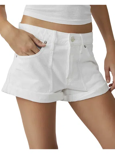 We The Free Womens Short Solid Denim Shorts In White