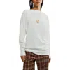 We The Free Womens Textured Cotton Pullover Sweater In White