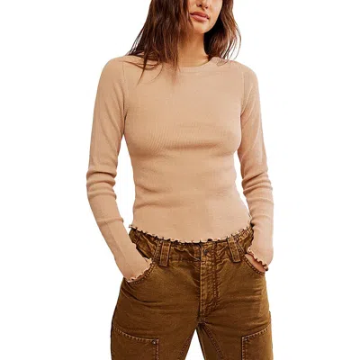 We The Free Womens Textured Thermal Pullover Top In Multi