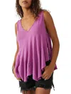 WE THE FREE WOMENS UNFINISHED HEM DROP WAIST PULLOVER TOP