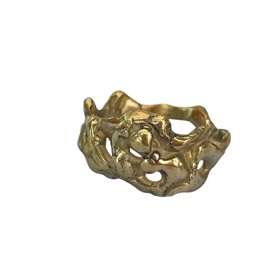 We The Stars Women's Gold Delicate Web Ring Medium