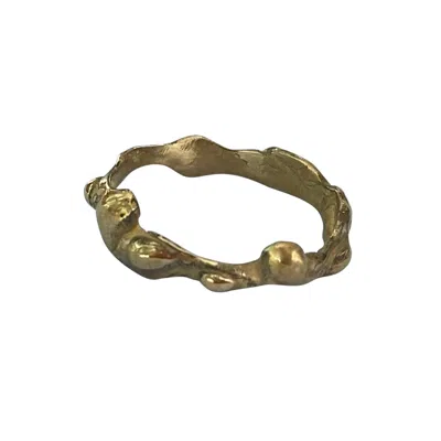 We The Stars Women's Gold Delicate Web Ring Mini Stackable