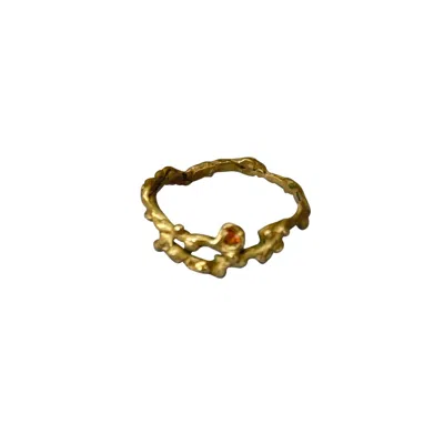 We The Stars Women's Gold Lava Ring