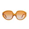 We The Stars Women's Orange Sunlit Sands Sunglasses In Brown