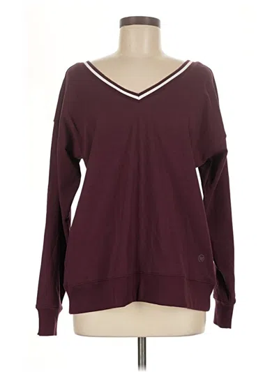 Pre-owned We Wander Pullover Sweater In Burgundy