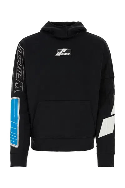 We11 Done 100% Cotton Sweatshirt In Black