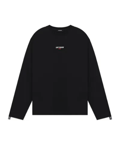 We11 Done 1506 Logo Tape Long-sleeve T-shirt In Black