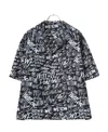 We11 Done All-over Logo Print Short-sleeved Shirt In Black