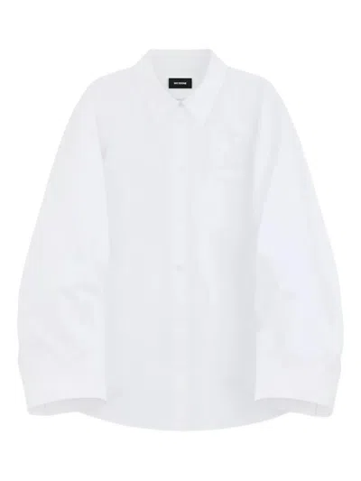 We11 Done Balloon-sleeve Cotton Shirt In White