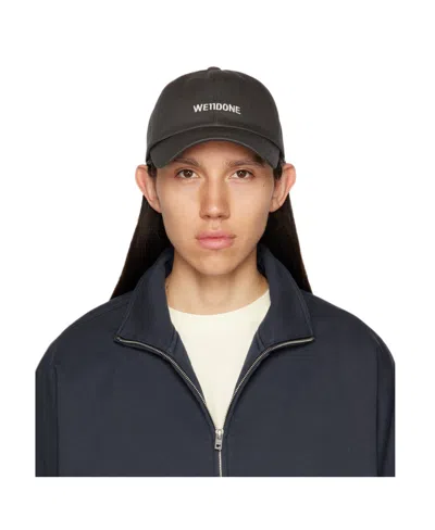 We11 Done Basic Small Logo Cotton Cap In Brown