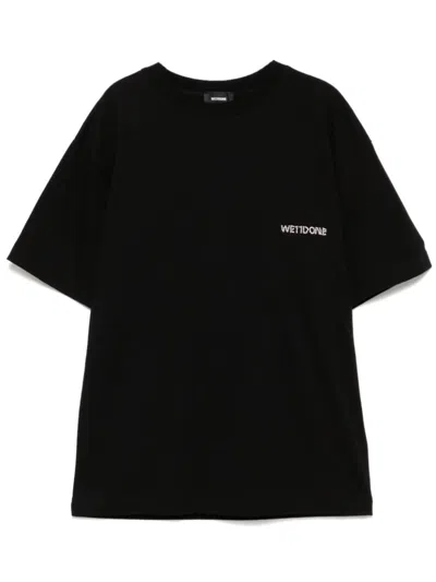 We11 Done Bead-logo T-shirt In Black