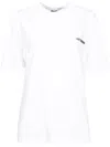 We11 Done Bead-logo T-shirt In White