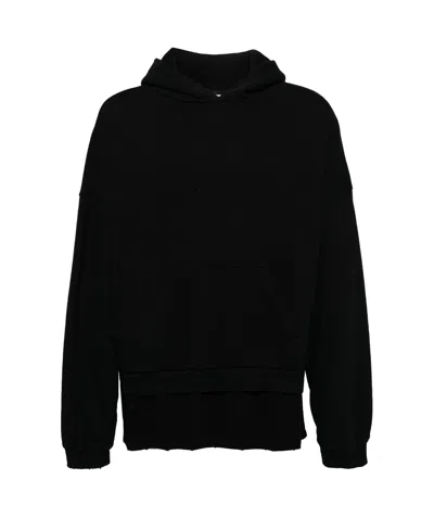 We11 Done Beaded Logo Hoodie In Black