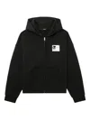We11 Done Bear-graphic Zip-up Hoodie In Black