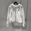 We11 Done Bear Pattern With Hat Casual Jacket In Gray
