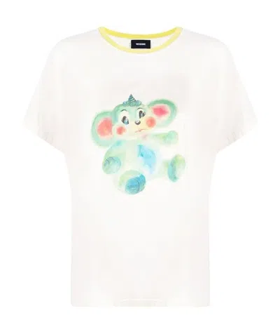 We11 Done Bear Printed T-shirt In White