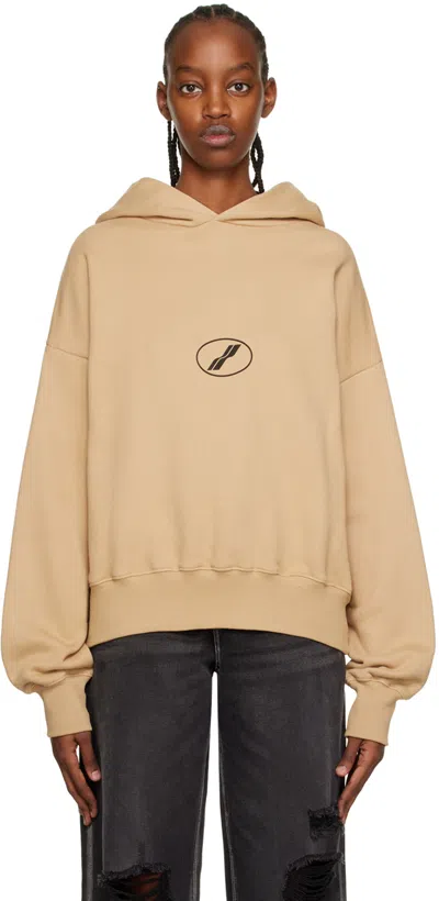 We11 Done Beige Center Basic Hoodie