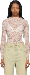 We11 Done Beige Crewneck T-shirt In Beige