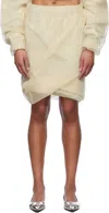 We11 Done Elastic Waist Skirt In Beige