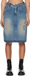 We11 Done Belt Loop Skirt In Multicolor