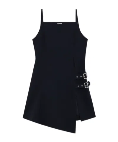 We11 Done Belted Mini Dress In Black