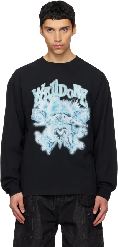We11 Done Angel Rock Long-sleeve T-shirt In Black