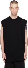 We11 Done Black Basic Vest In Black