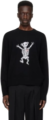 We11 Done Black Bolt Teddy Sweater In Black
