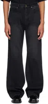 We11 Done Black Bootcut Jeans In Black