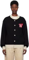 We11 Done Black Button Bomber Jacket In Black