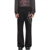 We11 Done We11done Black Chain Embroided Sweatpants In Black