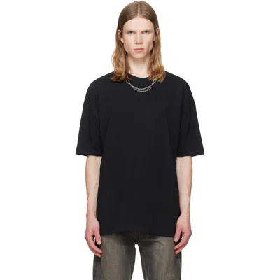 WE11 DONE BLACK CHAIN NECKLACE T-SHIRT