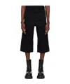 We11 Done Black Chino Cargo Shorts