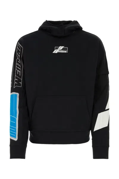 WE11 DONE BLACK CLASSIC SPORTS SWEATSHIRT