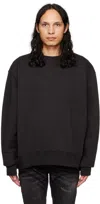We11 Done Black Crewneck Sweatshirt In Black