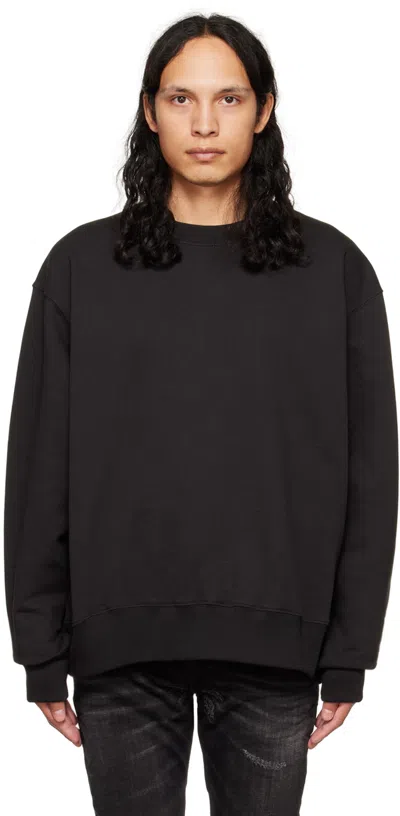 We11 Done Black Crewneck Sweatshirt
