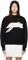We11 Done Black Cross Sweatshirt In Black