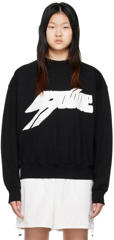 We11 Done Black Cross Sweatshirt