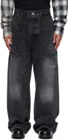We11 Done Black Distressed Jeans In Black