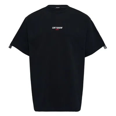 We11 Done Black Double Logo Tape Short-sleeve