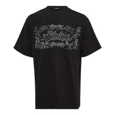 We11 Done Black Ending Credit T-shirt
