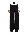 We11 Done Black Eyelet Detailed Trousers In Black