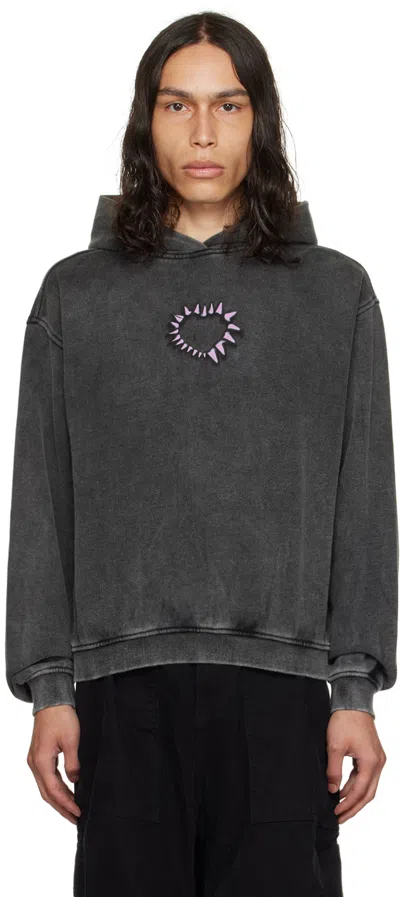 We11 Done Black Faded Hoodie