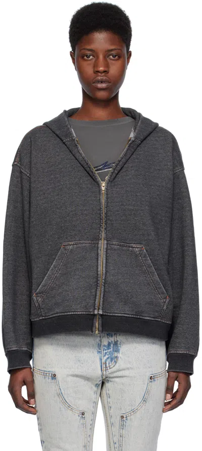 We11 Done Black Faded Hoodie
