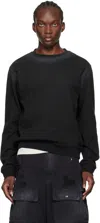 We11 Done Black Faded Sweatshirt In Black